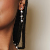 Bella Earrings with Pearls in Silver