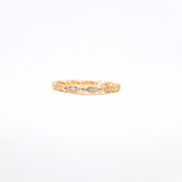 Whisper Ring in 14k Rose Gold with Diamond Clusters