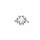 Gemma Ring in Silver with White Agate