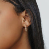 Whisper Earrings in 14k Yellow Gold with Diamond Clusters