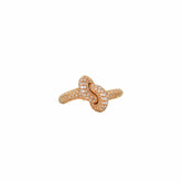 Knot Ring in 18k Rose Gold with Diamonds