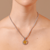 Rosario Pendant in Gold & Silver with Tree of Life