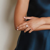 Gemma Ring in Silver with Pink Coral