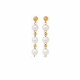 Bella Earrings with Pearls in Gold