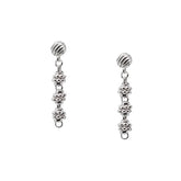 Links Caviar Earrings in Silver