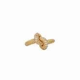 Knot Ring in 18k Yellow Gold with Diamonds