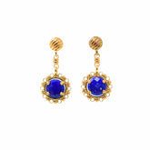 Gemma Earrings in Gold with Lapis