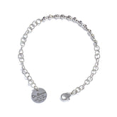 Wispy 5mm Bracelet in Silver with Diamond Beads