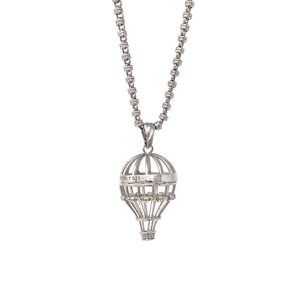 Sterling silver pendant charm Hot air balloon-Mijn bedels-for your