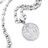 Cortona Coin Pendant in Silver