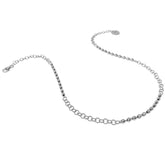 Wispy 5mm Necklace in Silver with Diamond Beads