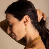 Etruscan Links Earrings in Gold, Short