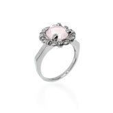 Mini Filary Ring in Silver with Rose Quartz