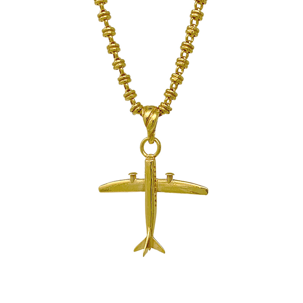 Airplane Necklace (Gold)