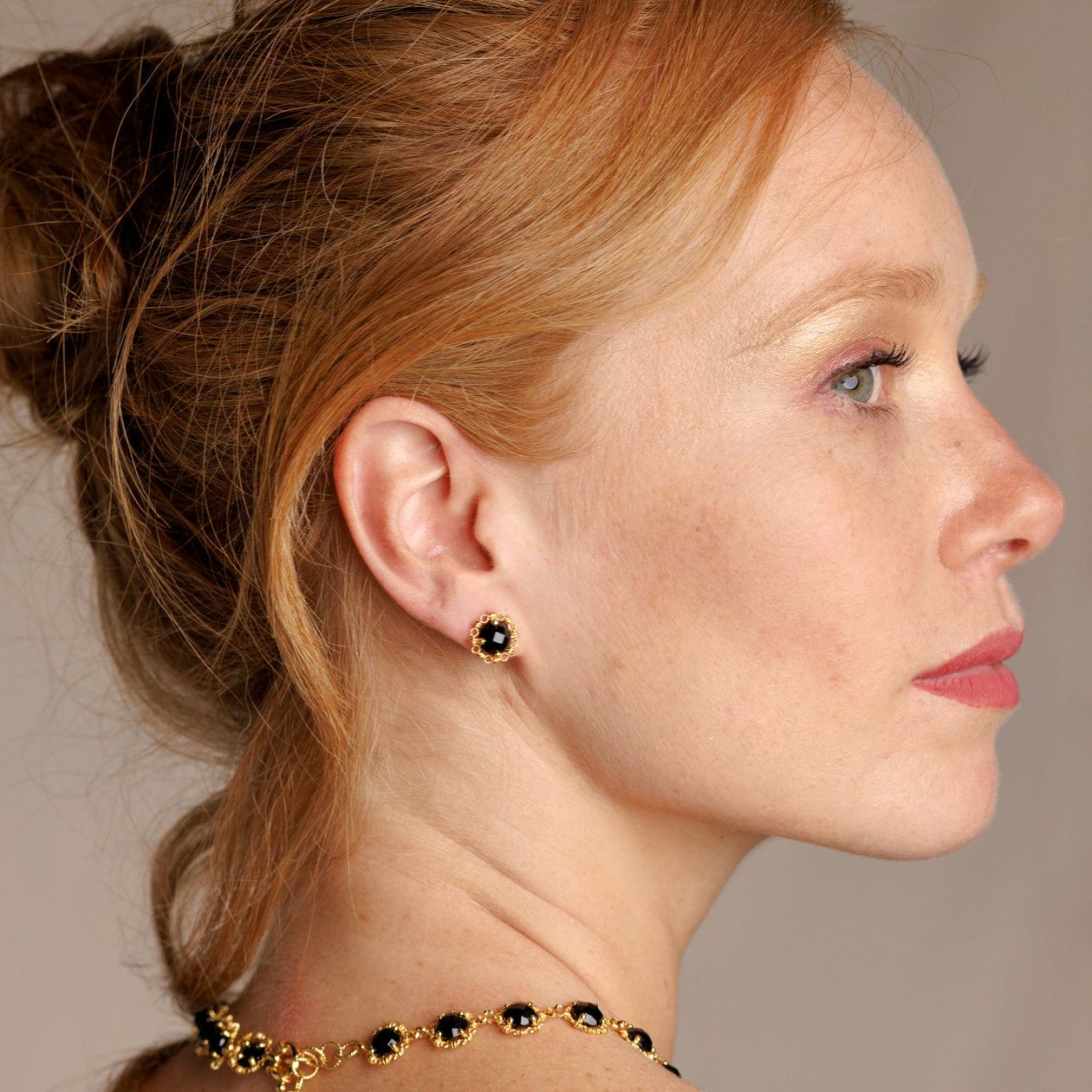 Vivaldi Autumn Stud Earrings In Gold DelBrenna Vivaldi Autumn Stud Earrings In Gold DelBrenna