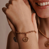 Cortona Coin Charm in Gold