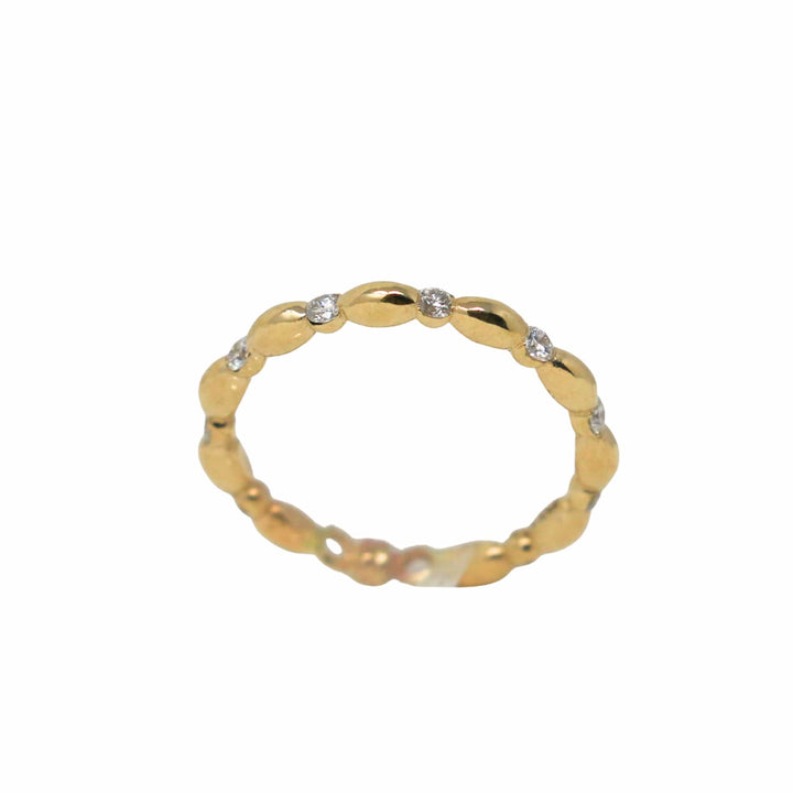 Whisper Ring in 14k Yellow Gold with Diamond Stations