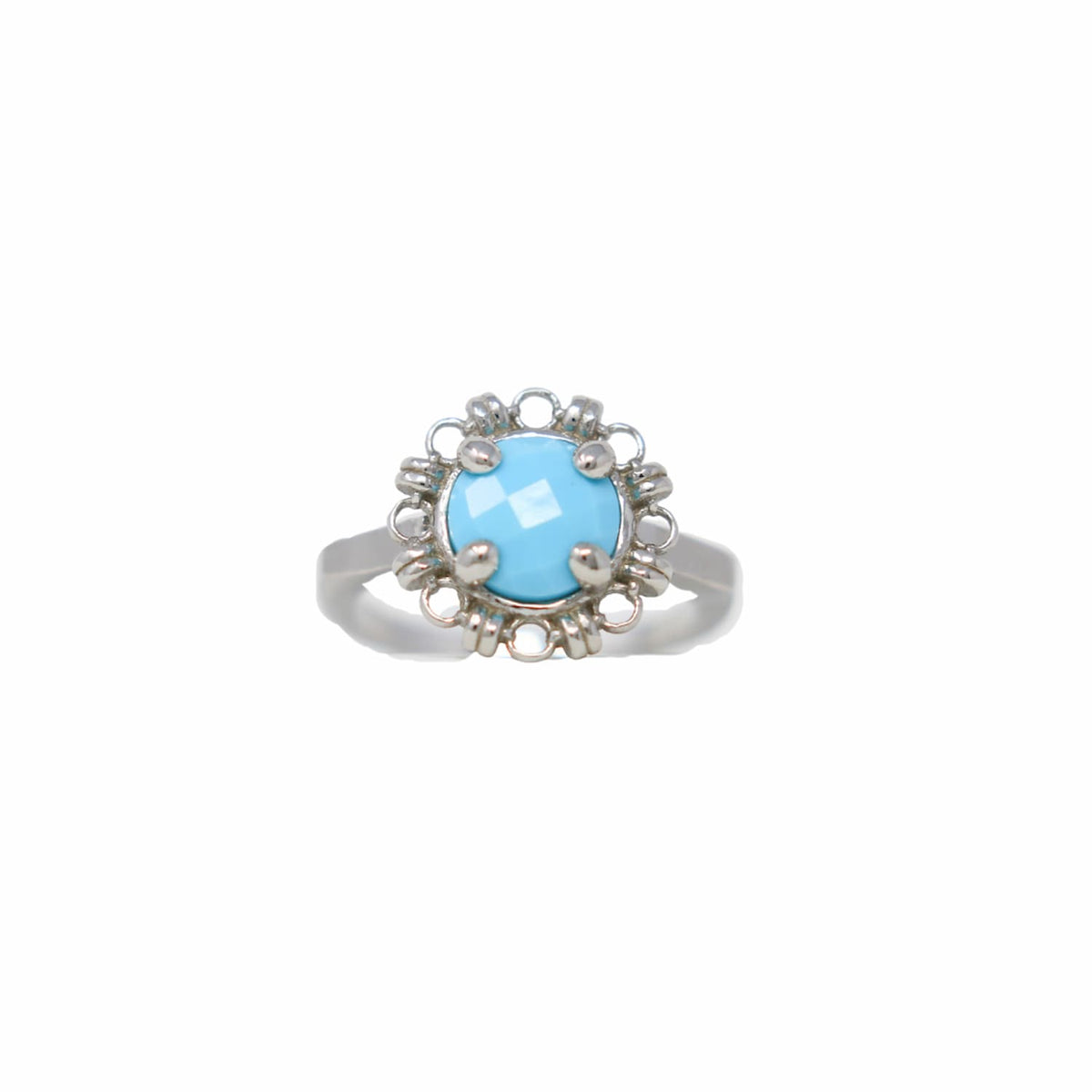 Gemma Ring in Silver with Turquoise