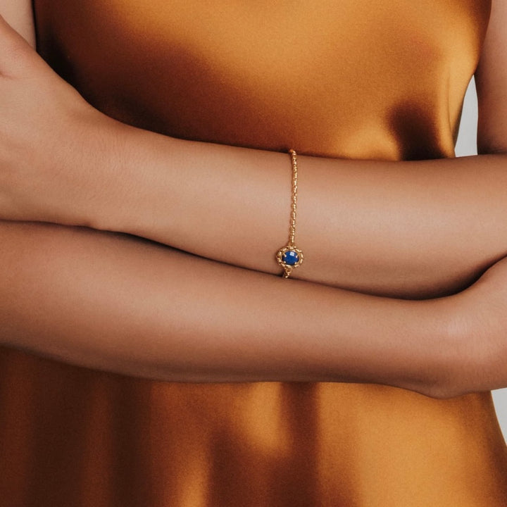 Gemma Bracelet in Gold with Lapis