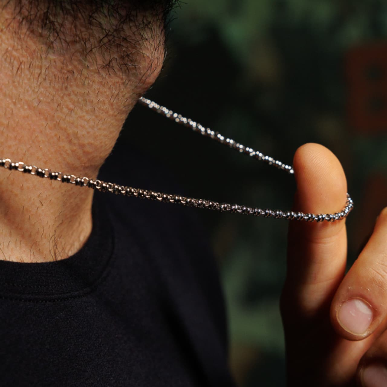 Links 3mm Maximo Necklace in Silver