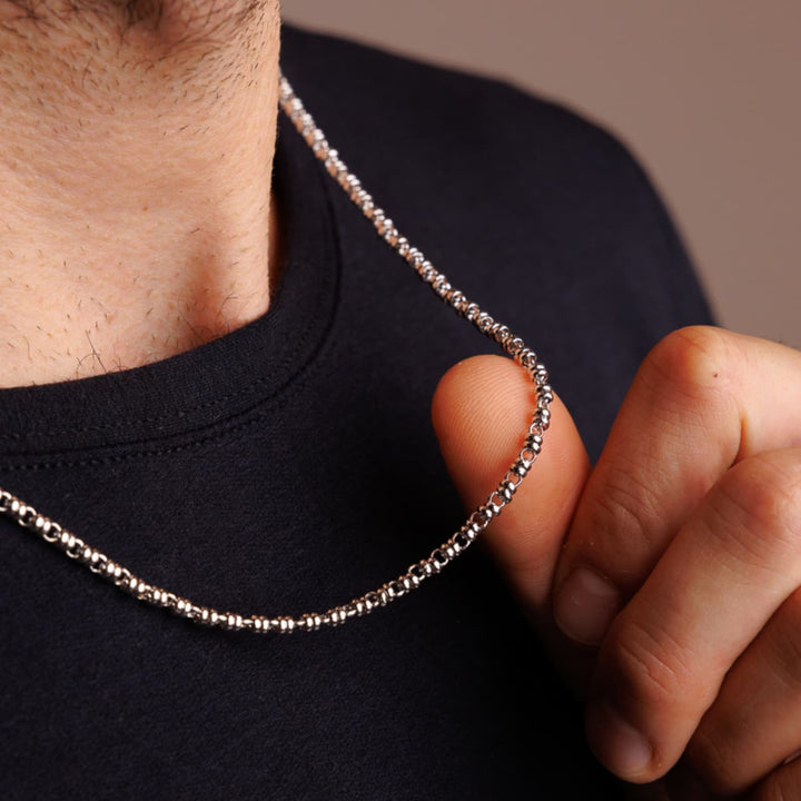 Links 3mm Maximo Necklace in Silver