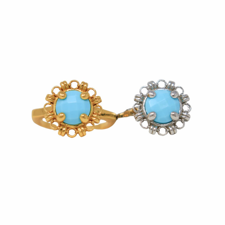 Gemma Ring in Silver with Turquoise