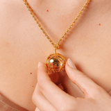Medium Globe Pendant in Gold