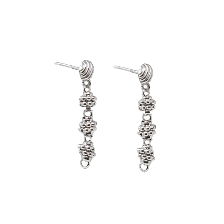 Links Caviar Earrings in Silver