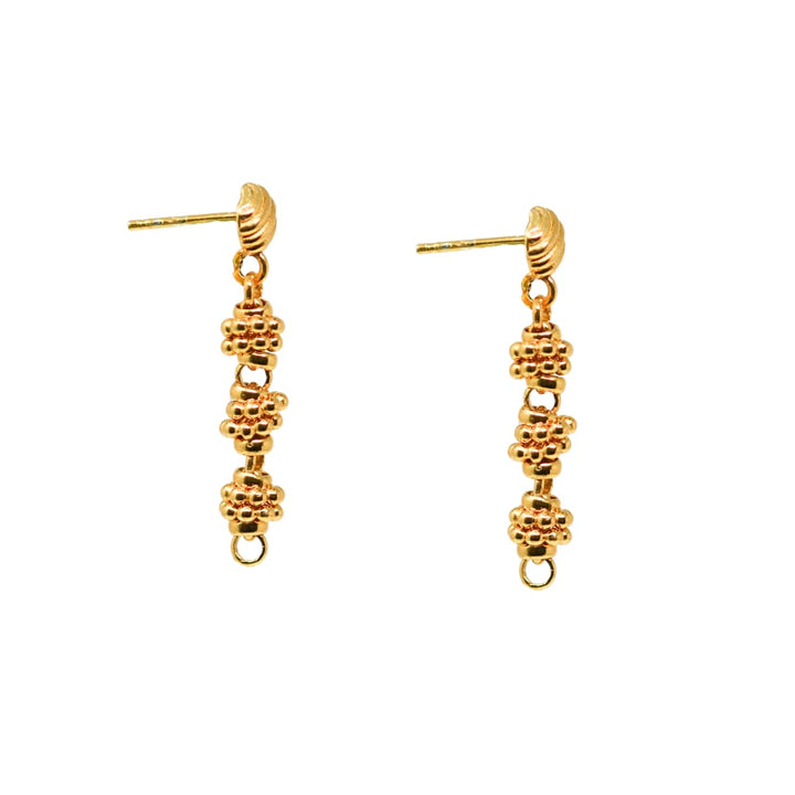 Links Caviar Earrings in Gold