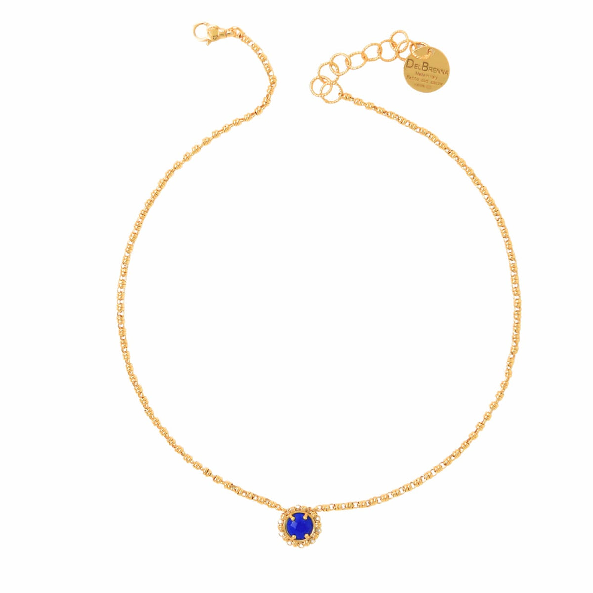 Gemma Necklace in Gold with Lapis