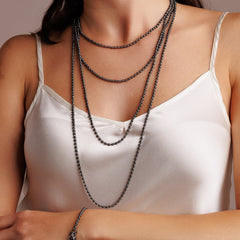 Links 3mm Necklace in Black