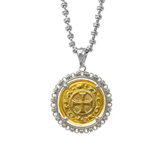 Filary Pendant in Silver with with Cortona Coin in Gold