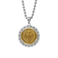 Filary Pendant in Silver with with Cortona Coin in Gold