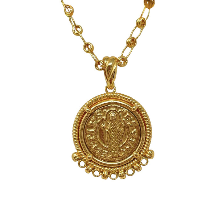 Demi Pendant in Gold with Cortona Coin in Gold