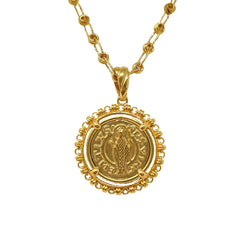 Filary Pendant in Gold with Cortona Coin in Gold