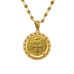 Filary Pendant in Gold with Cortona Coin in Gold