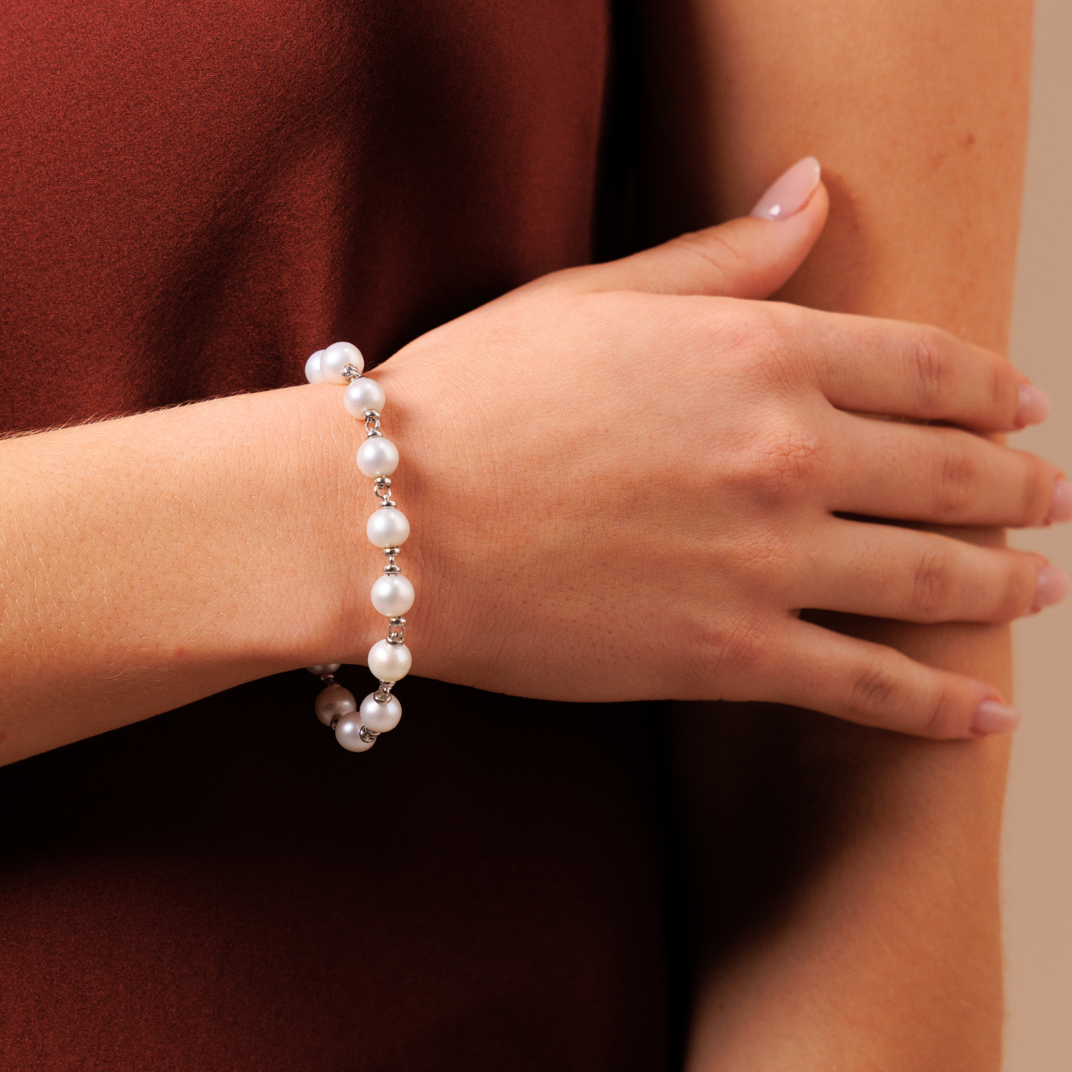 Nialaya Jewelry Freshwater Pearl Polished Bracelet - Farfetch