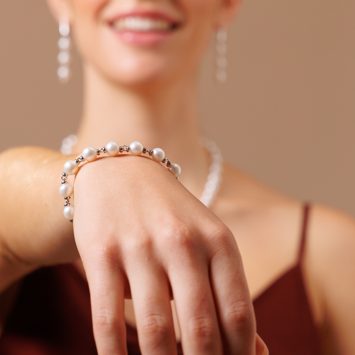 Freshwater Pearls Bracelet in Silver