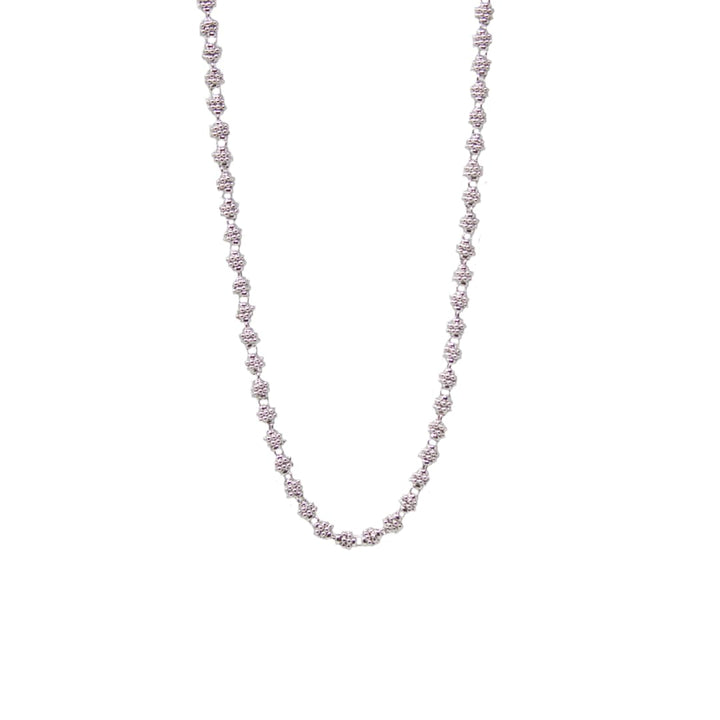 Links Caviar Necklace in Silver