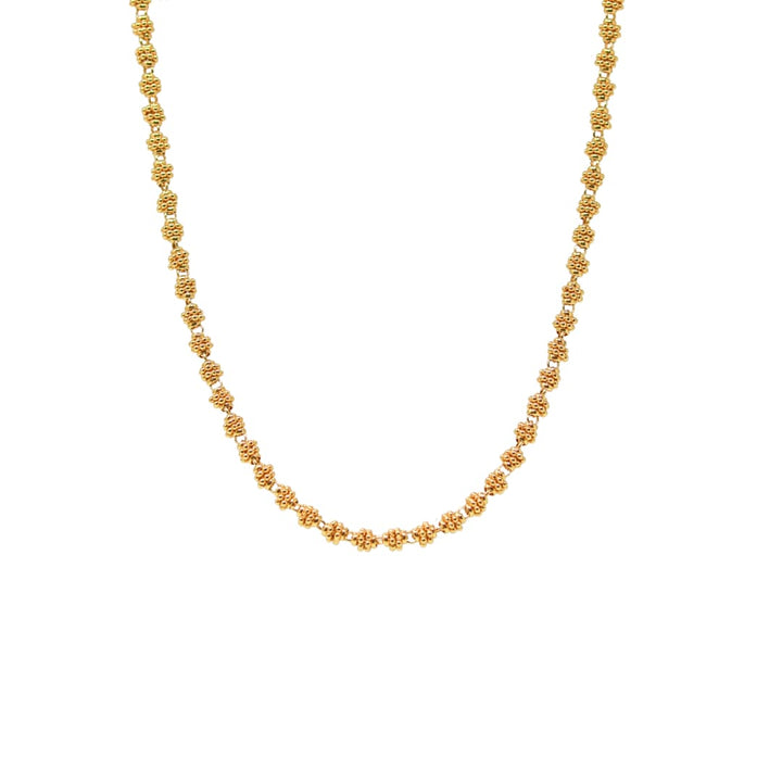 Links Caviar Necklace in Gold