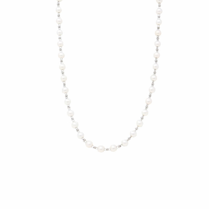 Bella Necklace with Pearls in Silver