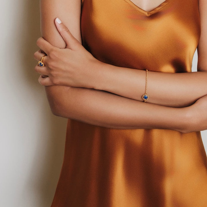 Gemma Bracelet in Gold with Lapis
