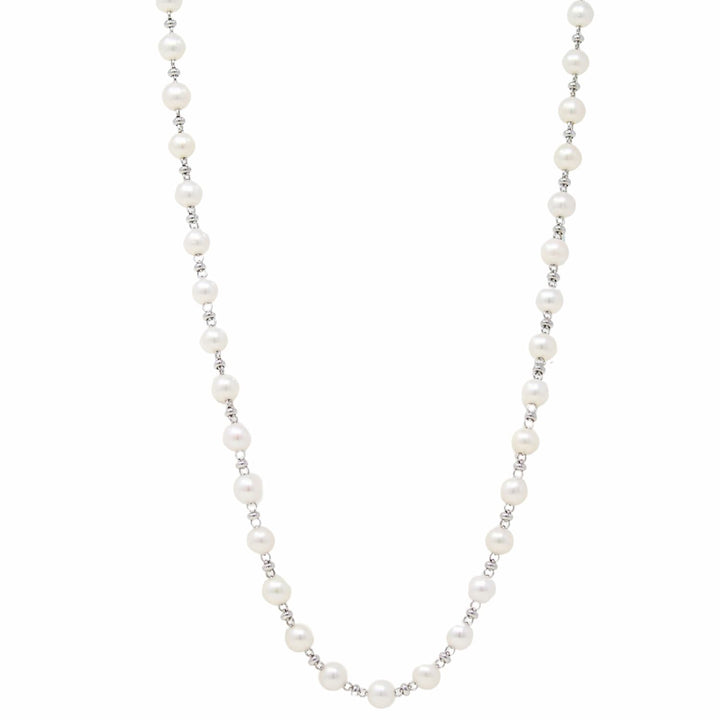 Bella Necklace with Pearls in Silver