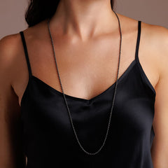 Links 2mm Necklace in Black