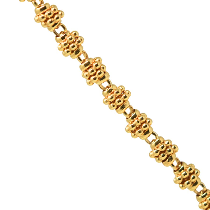 Links Caviar Necklace in Gold