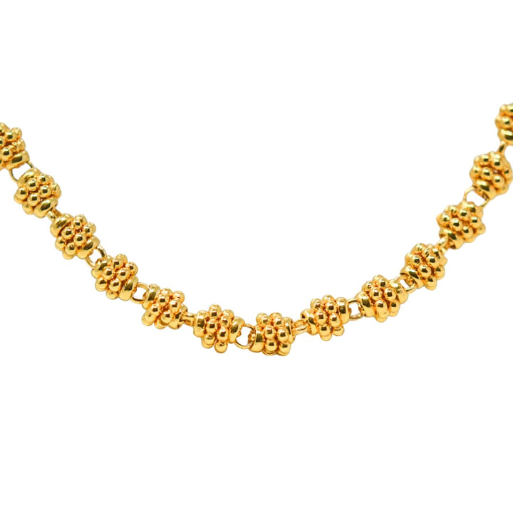 Links Caviar Necklace in Gold