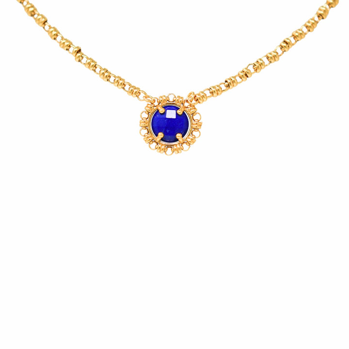 Gemma Necklace in Gold with Lapis