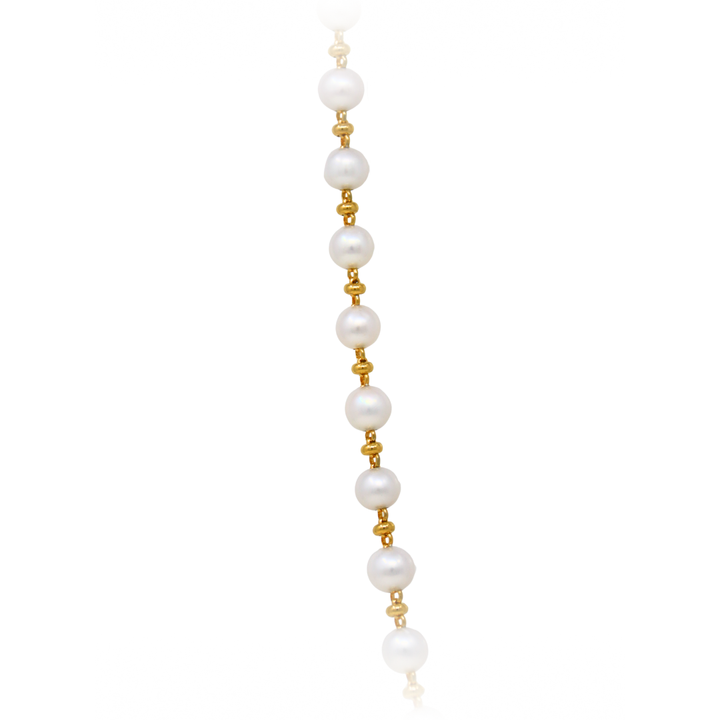 Bella Necklace with Pearls in Gold
