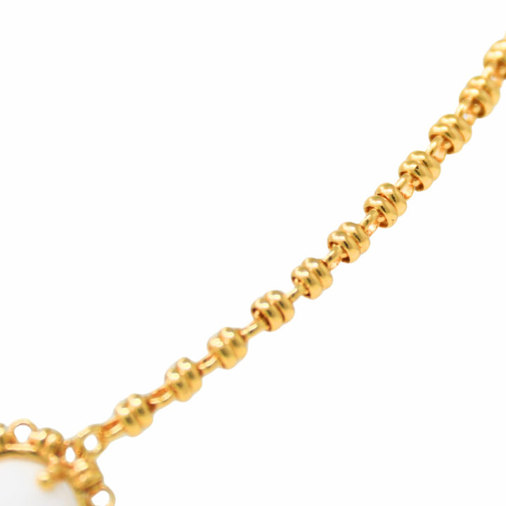 Gemma Necklace in Gold with White Agate