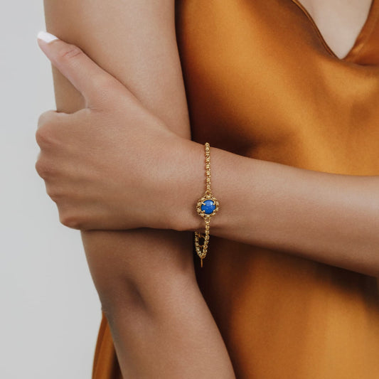 Gemma Bracelet in Gold with Lapis